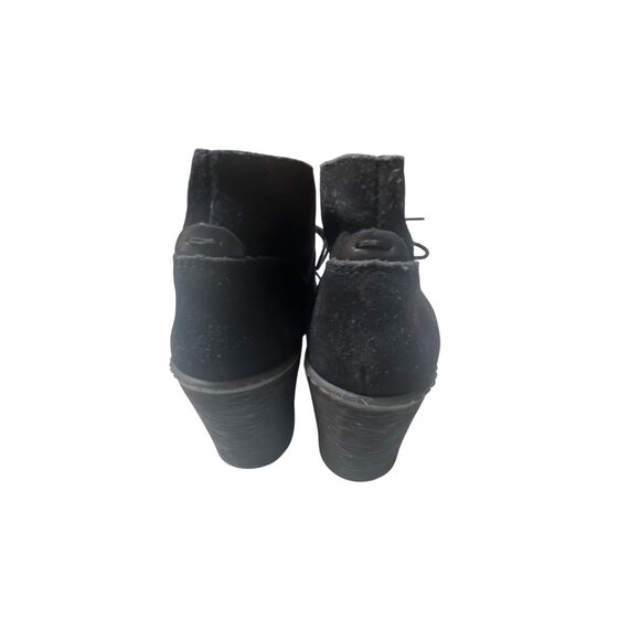 Clarks Womens Black Suede Ankle Booties With Wedge Heel 6.5 - Picture 5 of 8